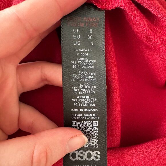 ASOS Mini Red Bow Tie Skirt - Size 4 (Small) - Picture 11 of 11